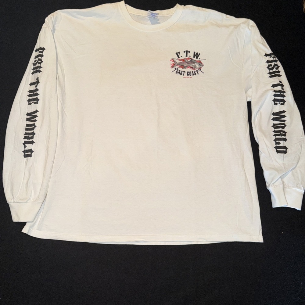 Salty Dog Fish The World East Coast Long Sleeve Shirt Mens XXL
